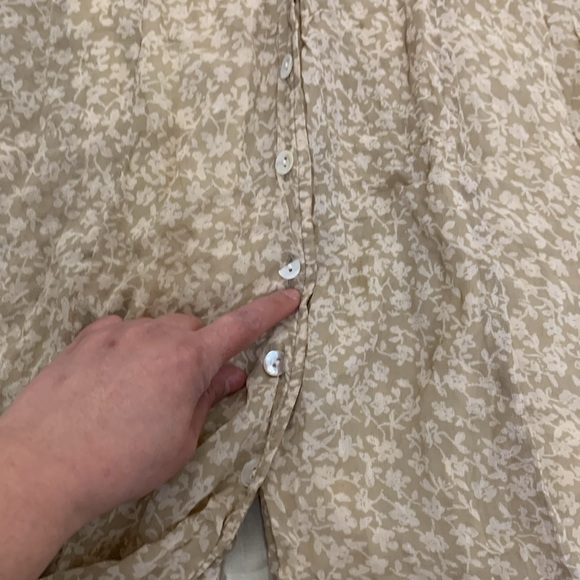 Vintage Jacob maxi Floral Button-Down Dress shell button fairy cottagecore - Picture 4 of 6